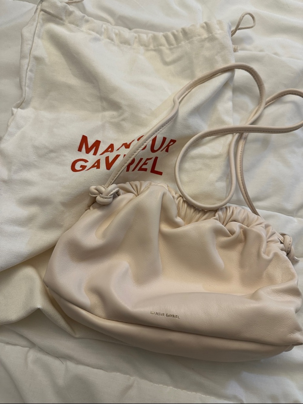 Mansur Gavriel Soft Shoulder Pouch in Light Pink